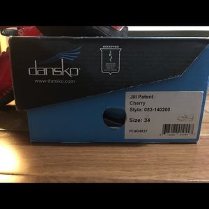 Red, Dansko, Mary Jane clogs, size 34